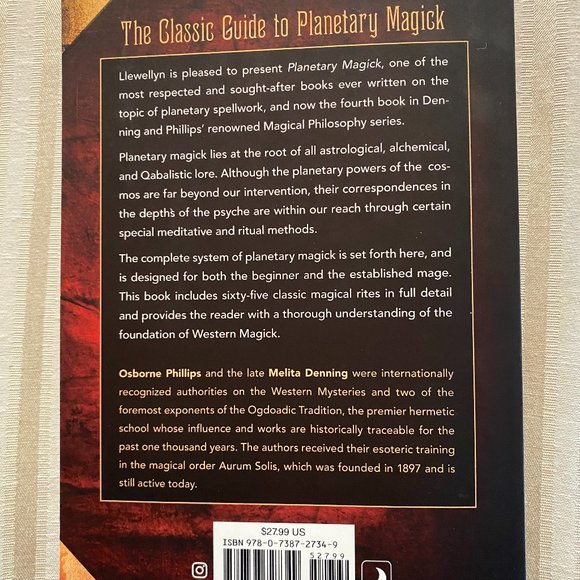 PLANETARY MAGIC BY DENNING & PHILLIPS BOOK NEW PAPERBACK - Picture 3 of 3